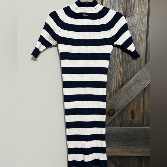 Michael Michael Kors Bodycon Sweater Dress 3/4 Sleeve Knitted Striped Size XS - Picture 4 of 4